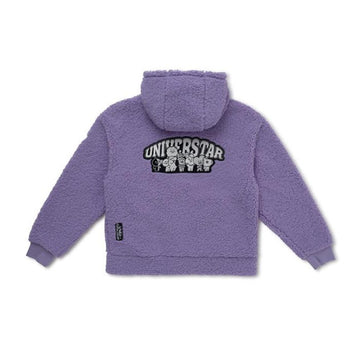 [8 HOURS] BT21 LAVENDER Fleece Hood Jacket